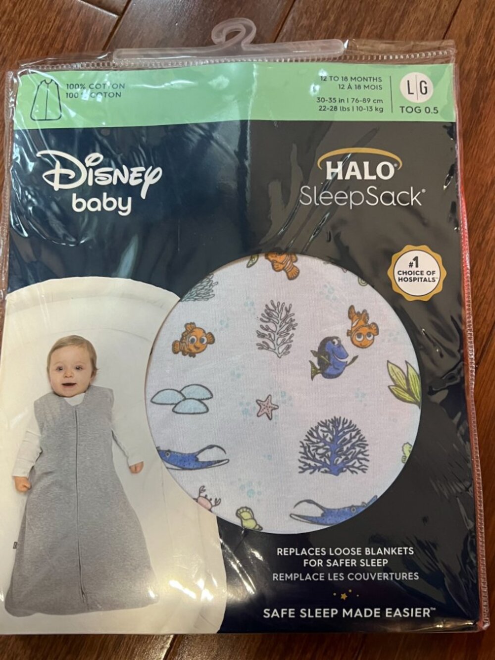 Disney Baby HALO Finding Nemo SleepSack Wearable Blanket LG 12-18M